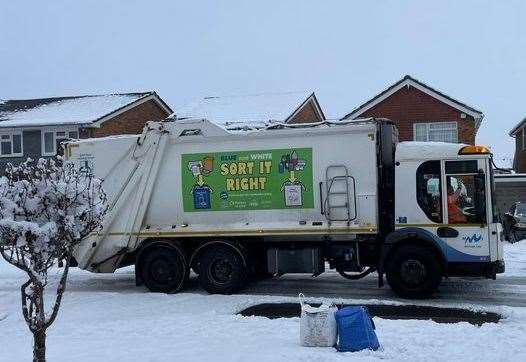 Bin collections delayed across Kent due to snow and icy conditions