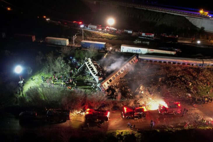 Greece train crash: More than 30 killed after passenger and freight train collide