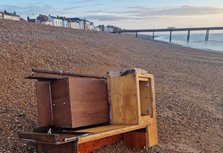 Mysterious shipwreck washes up on Deal beach prompting Coastguard search