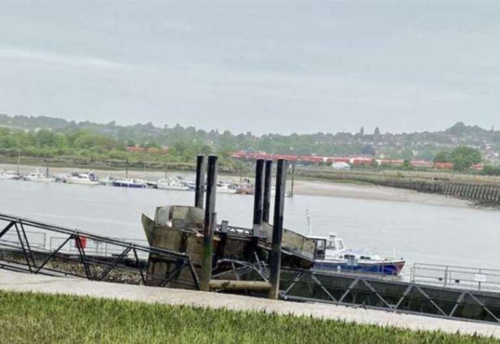 Historic Rochester Pier removed for £137k repair job after collapsing into River Medway