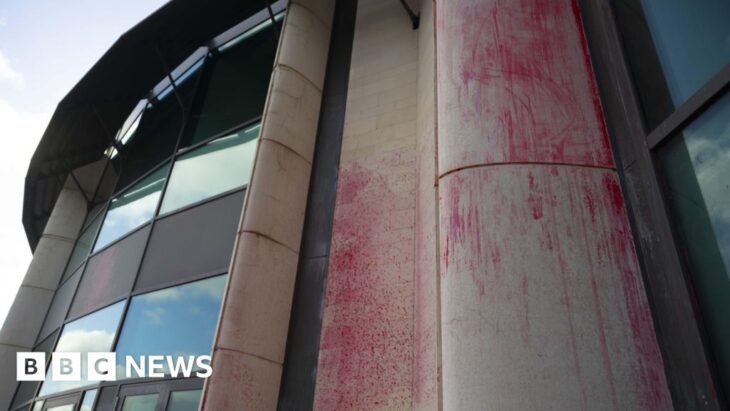 Twickenham Stadium: Pro-Palestine group daubs venue with red paint