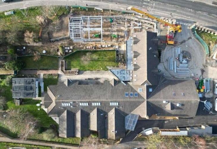 Work progresses on new wellbeing centre at ellenor Hospice, in Coldharbour Road, Northfleet