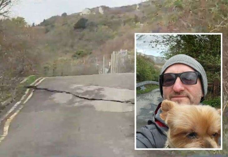 Driver films hilarious video mocking road at Folkestone Warren near railway to Dover