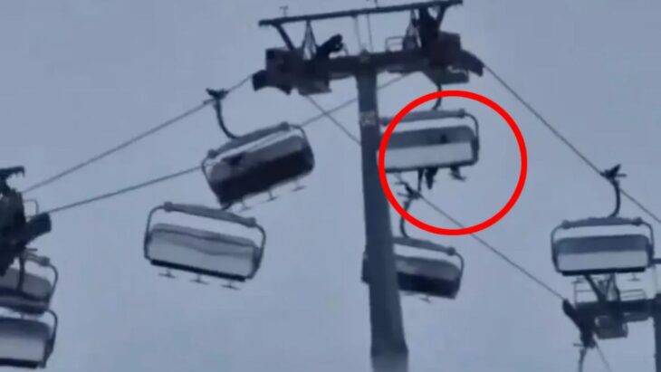 I thought I was going to die in cable car tossed by 70mph winds for 40 MINUTES as screaming skier fell to ground below