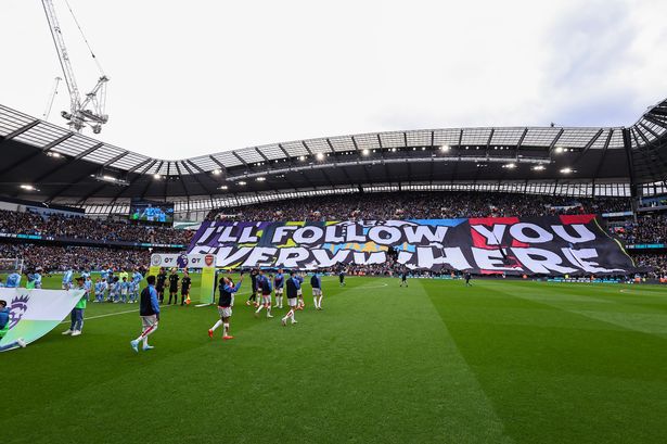 Man City fans told to remove banner with pointed message to club owners before Arsenal clash