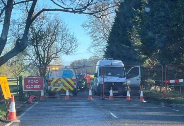 A28 Ashford Road in Godmersham, between Ashford and Canterbury, shut for emergency water pipe repairs