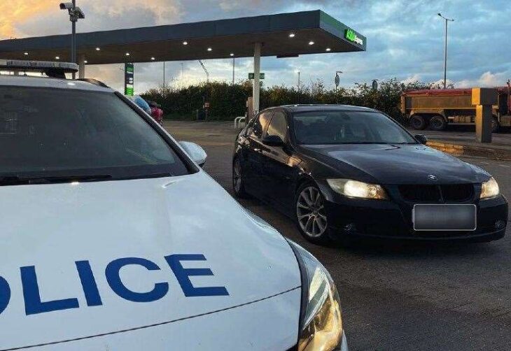 Arrest as BMW stolen from Dover spotted at fuel station in Minster near Ramsgate