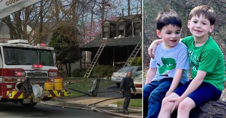 Boy found shielding younger brother from house fire that killed both | US News