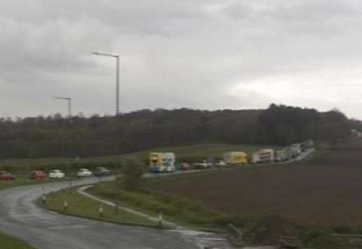 Crash prompts A20 closure near M20 junction 11 in Newingreen, Hythe