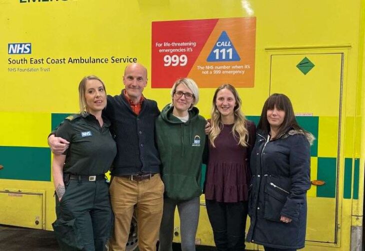 Dartford dad ‘re-evaluates life’ after reuniting with paramedics who saved him from heart attack