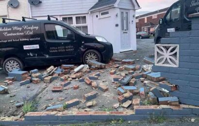 Garden wall smashed as driver flees the scene of a crash in Willesborough, Ashford