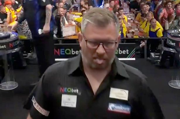 James Wade's face says it all as he's well beaten by birthday boy Ritchie Edhouse on Euro Tour
