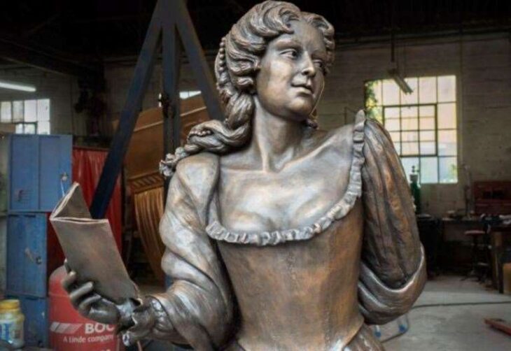 Statue of author Aphra Behn revealed ahead of being installed in Canterbury high street