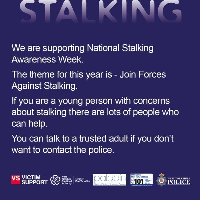 West Yorkshire Services Join Forces for Stalking Awareness Week