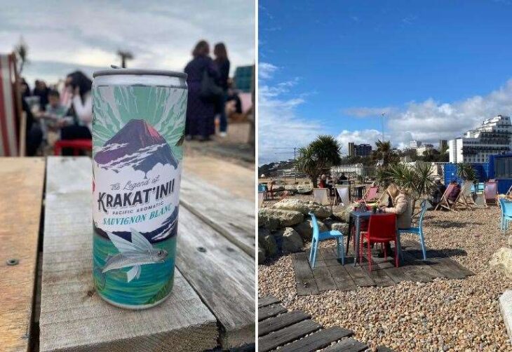 Customer shocked after being charged £9.50 for 250ml can of wine at The Pilot Bar at Folkestone harbour arm