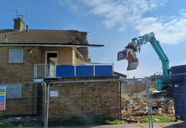 Demolition starts on Cambridge Crescent in Shepway for Golding Homes £60m regeneration