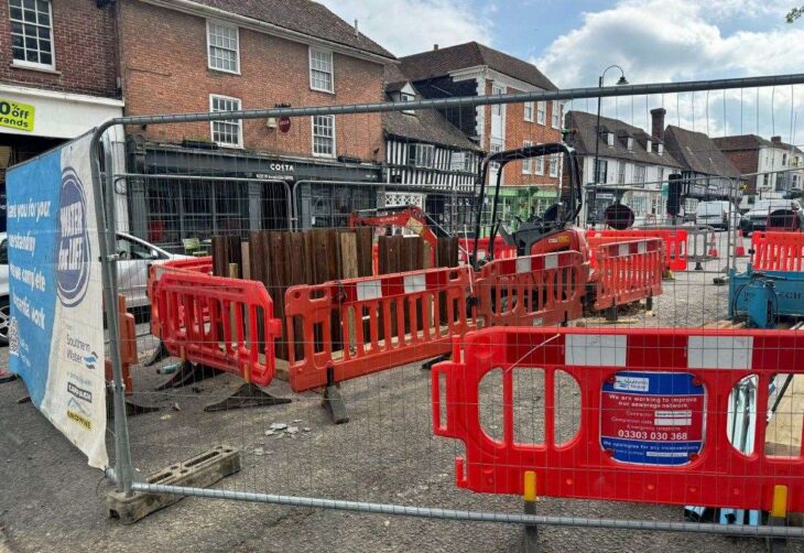 Emergency repairs to collapsed sewer in Tenterden High Street and gas works set to last three weeks