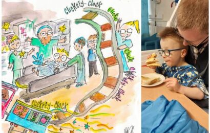 Mum gives 'hugest thank you' to team at Sunderland Royal with special artwork for looking after her son