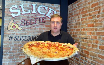 Watch as I take on the gigantic 24 inch pizza challenge at Slice Sunderland