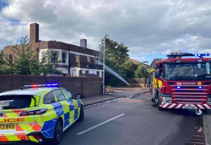 Arson investigation after fire at derelict Nore pub, St George’s Avenue, Sheerness