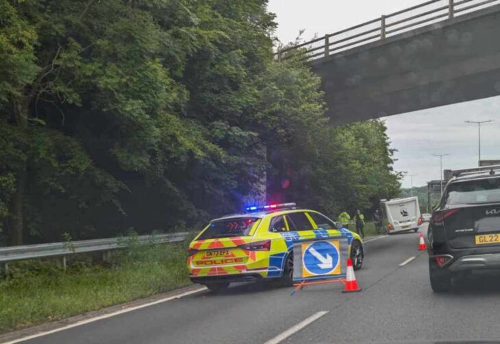 Caravan crash near Blue Bell Hill on Maidstone-bound A229 carriageway causing delays