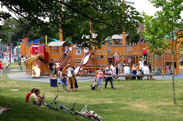 The Essex park with a splash park, beach huts, petting zoo and adventure mini golf